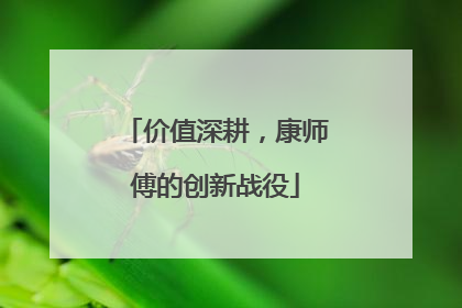 价值深耕，康师傅的创新战役