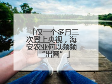 仅一个多月三次登上央视，海安农业何以频频“出圈”