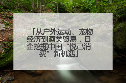 从户外运动、宠物经济到酒类贸易，日企挖掘中国“悦己消费”新机遇