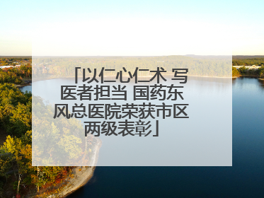 以仁心仁术 写医者担当 国药东风总医院荣获市区两级表彰