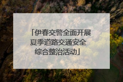 伊春交警全面开展 夏季道路交通安全综合整治活动