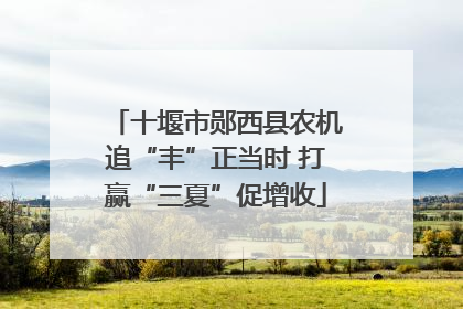 十堰市郧西县农机追“丰”正当时 打赢“三夏”促增收