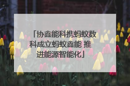 协鑫能科携蚂蚁数科成立蚂蚁鑫能 推进能源智能化
