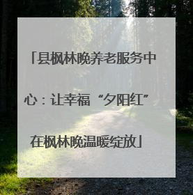 县枫林晚养老服务中心：让幸福“夕阳红”在枫林晚温暖绽放