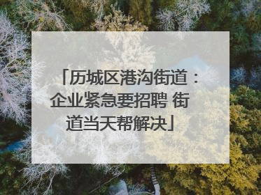 历城区港沟街道：企业紧急要招聘 街道当天帮解决