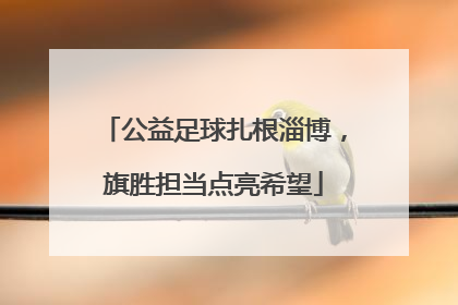 公益足球扎根淄博，旗胜担当点亮希望