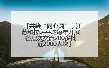 共绘“同心圆”，江苏和拉萨平均每年开展各层次交流200多批、近2000人次
