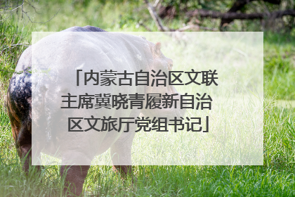 内蒙古自治区文联主席冀晓青履新自治区文旅厅党组书记