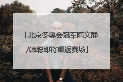 北京冬奥会冠军隋文静/韩聪即将重返赛场