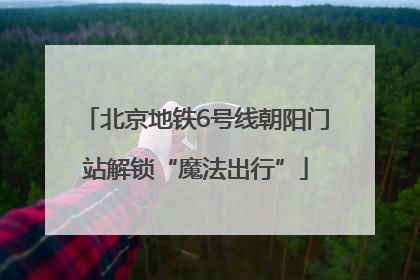 北京地铁6号线朝阳门站解锁“魔法出行”