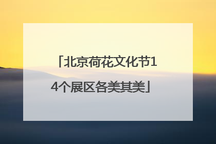 北京荷花文化节14个展区各美其美