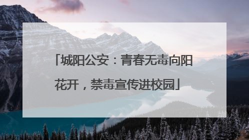 城阳公安：青春无毒向阳花开，禁毒宣传进校园