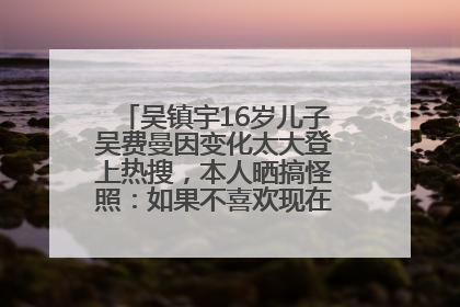 吴镇宇16岁儿子吴费曼因变化太大登上热搜，本人晒搞怪照：如果不喜欢现在的我可以离开