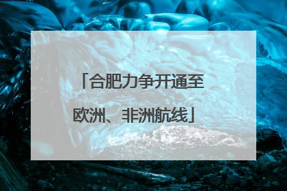 合肥力争开通至欧洲、非洲航线