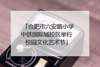 合肥市六安路小学中铁国际城校区举行校园文化艺术节