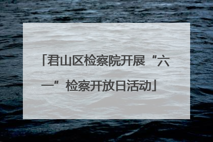 君山区检察院开展“六一”检察开放日活动