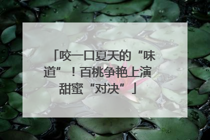 咬一口夏天的“味道”！百桃争艳上演甜蜜“对决”
