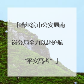 哈尔滨市公安局南岗分局全力以赴护航“平安高考”