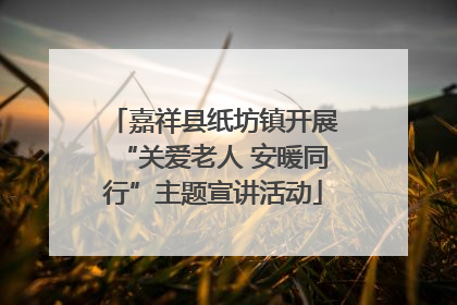 嘉祥县纸坊镇开展“关爱老人 安暖同行”主题宣讲活动