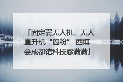 固定翼无人机、无人直升机“圈粉” 西博会成都馆科技感满满