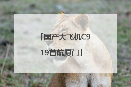 国产大飞机C919首航厦门