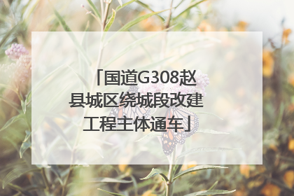 国道G308赵县城区绕城段改建工程主体通车