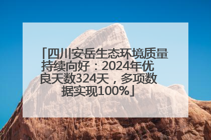 四川安岳生态环境质量持续向好：2024年优良天数324天，多项数据实现100%