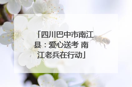 四川巴中市南江县：爱心送考 南江老兵在行动