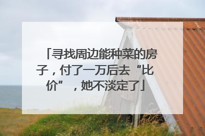寻找周边能种菜的房子，付了一万后去“比价”，她不淡定了