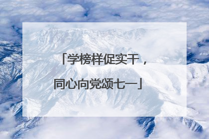 学榜样促实干，同心向党颂七一