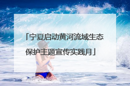 宁夏启动黄河流域生态保护主题宣传实践月
