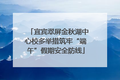 宜宾翠屏金秋湖中心校多举措筑牢“端午”假期安全防线