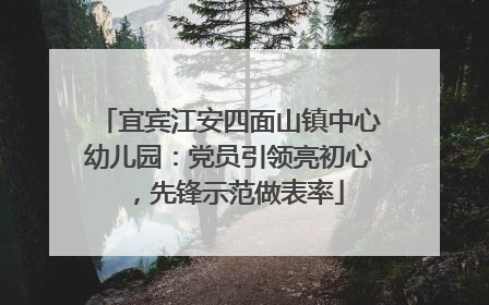 宜宾江安四面山镇中心幼儿园：党员引领亮初心，先锋示范做表率