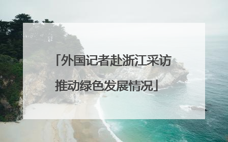 外国记者赴浙江采访推动绿色发展情况