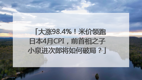 大涨98.4%！米价领跑日本4月CPI，前首相之子小泉进次郎将如何破局？