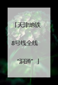 天津地铁8号线全线“洞通”