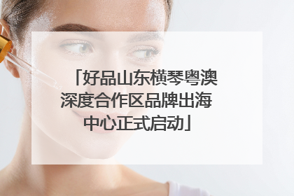 好品山东横琴粤澳深度合作区品牌出海中心正式启动