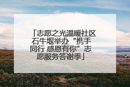 志愿之光温暖社区 石牛堰举办“携手同行 感恩有你”志愿服务答谢季