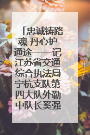 忠诚铸路魂 丹心护通途——记江苏省交通综合执法局宁杭支队第四大队外勤中队长奚强