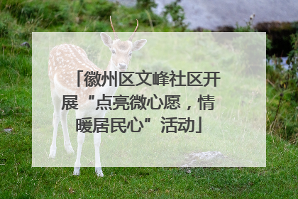 徽州区文峰社区开展“点亮微心愿，情暖居民心”活动