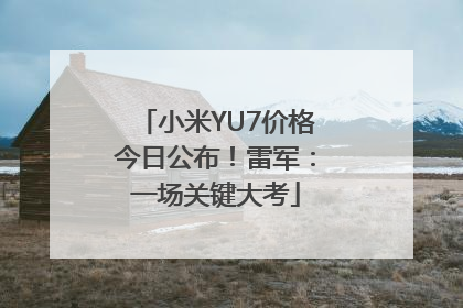 小米YU7价格今日公布！雷军：一场关键大考