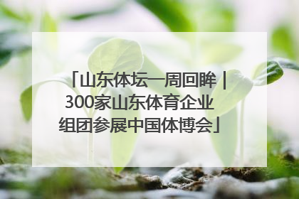 山东体坛一周回眸｜300家山东体育企业组团参展中国体博会