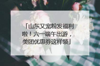 山东又宠粉发福利啦！六一端午出游，美团优惠券这样领