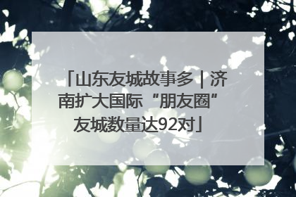 山东友城故事多｜济南扩大国际“朋友圈”友城数量达92对