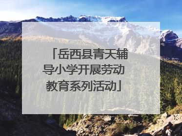 岳西县青天辅导小学开展劳动教育系列活动