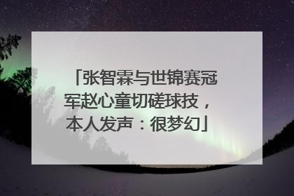 张智霖与世锦赛冠军赵心童切磋球技，本人发声：很梦幻