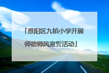 恩阳区九镇小学开展师德师风宣誓活动