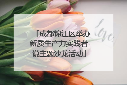 成都锦江区举办新质生产力实践者说主题沙龙活动