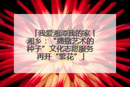 我爱湘潭我的家丨湘乡：“播撒艺术的种子”文化志愿服务再开“繁花”