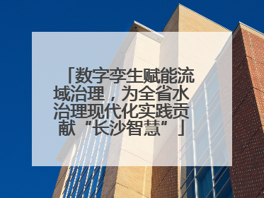 数字孪生赋能流域治理，为全省水治理现代化实践贡献“长沙智慧”